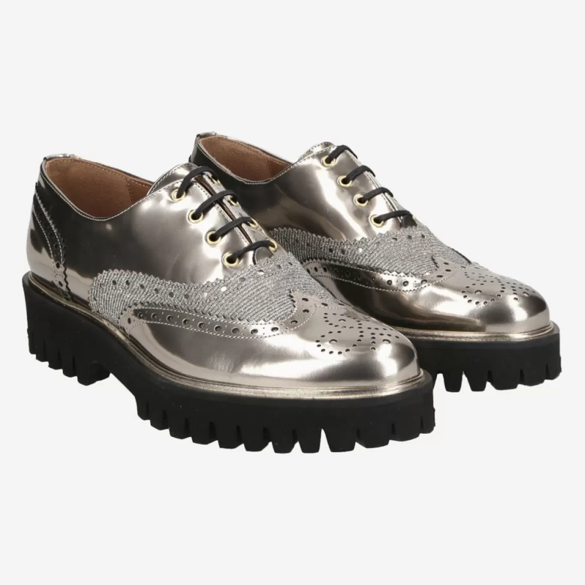 Pertini Lace Up Shoes<Art.13548 Silver