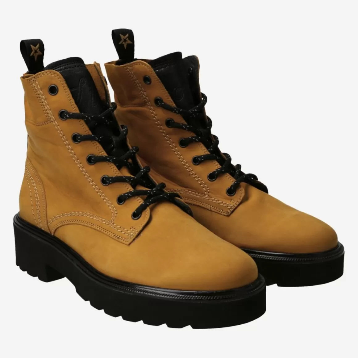 Paul Green Lace Up Boots<Art.9716-007 Yellow